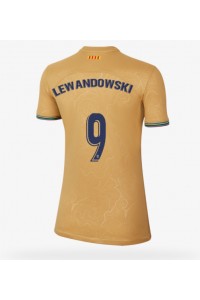 Barcelona Robert Lewandowski #9 Fotballdrakt Borte Klær Dame 2022-23 Korte ermer
